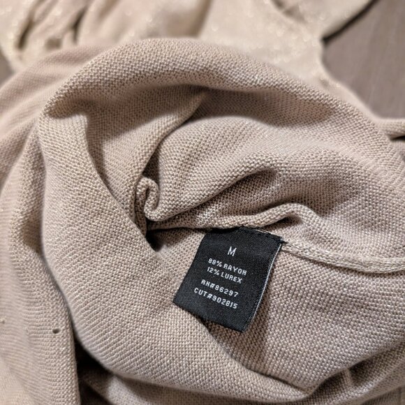 Vertigo, Surplice Neck Cold Shoulder Hi Lo Hem Dress, Gold Metallic, Sz M - Picture 7 of 14